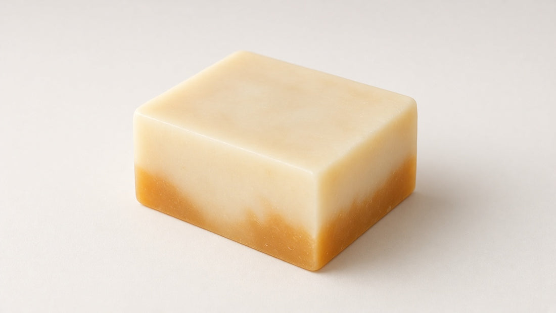 Amber & Peppermint Shea Butter Soap Ohio Valley Soap melt and pour bar, no garnish