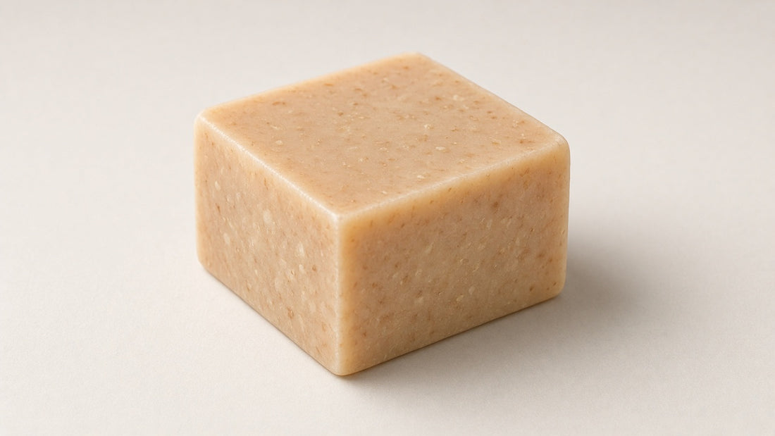 Cranberry Basil Oatmeal Bamboo Soap Ohio Valley Soap melt and pour bar, no garnish