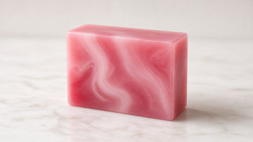 Cranberry & Peppermint Glycerin Soap Ohio Valley Soap melt and pour bar, no garnish