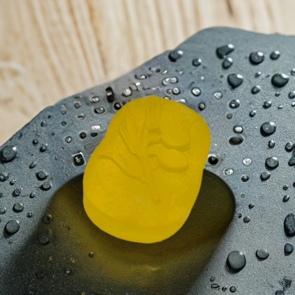 a yellow object sitting on top of a table