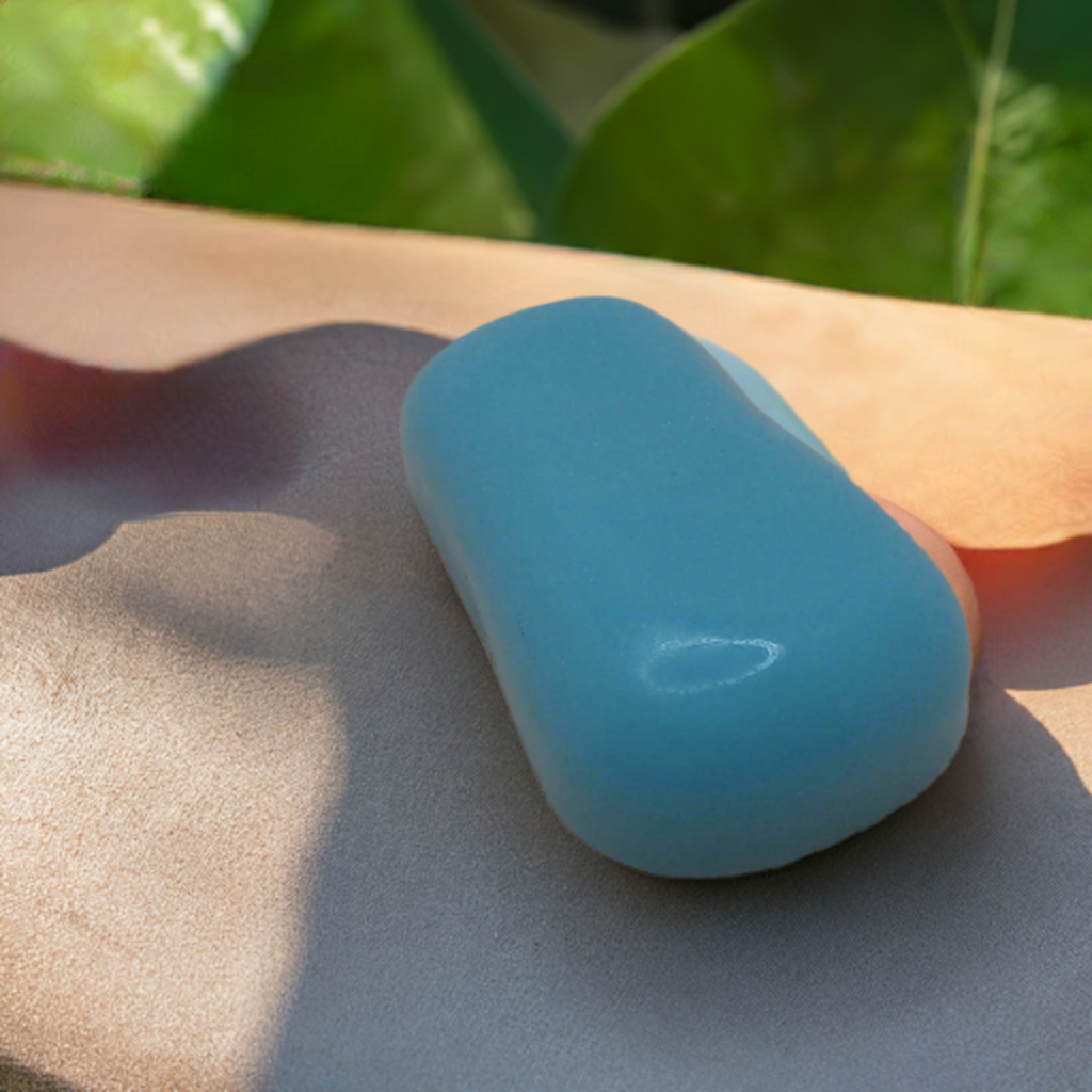 a blue object sitting on top of a table