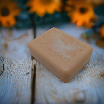 a soap bar sitting on top of a wooden table