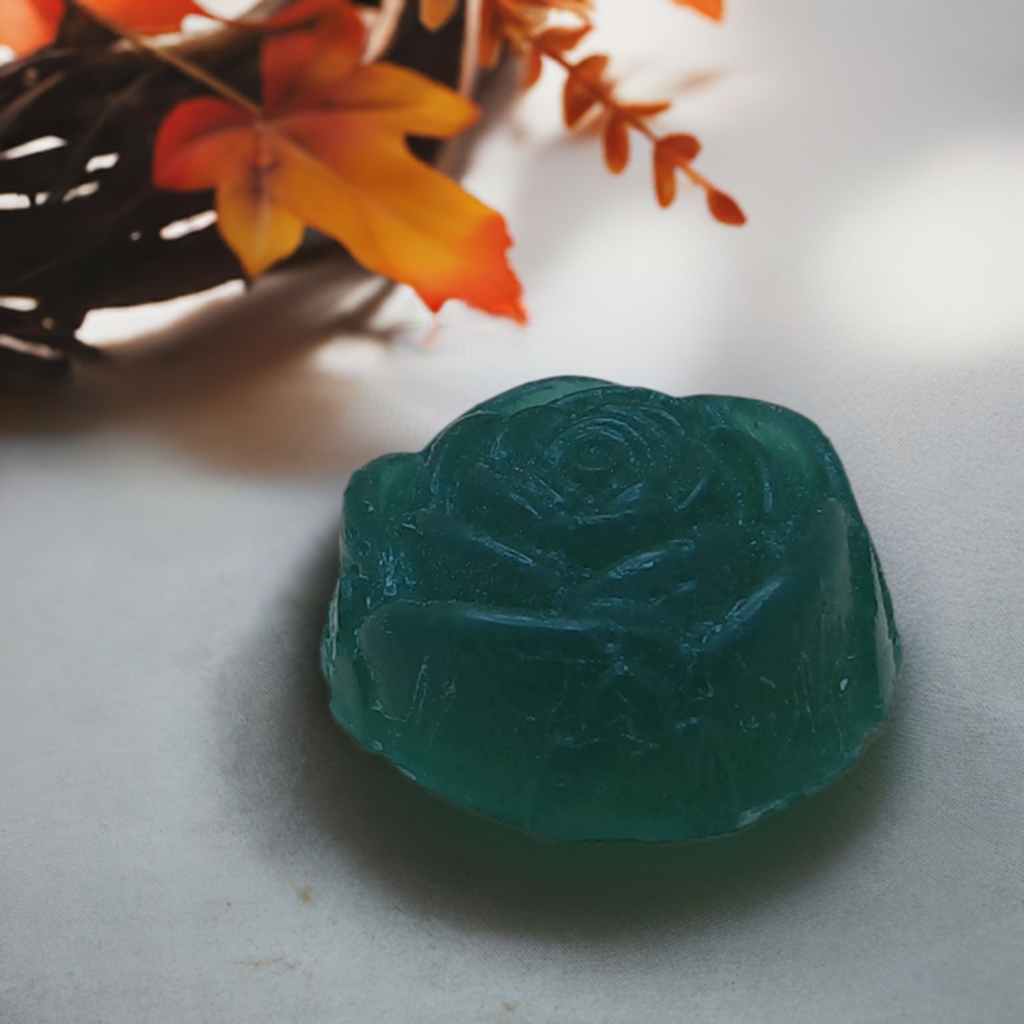 a close up of a soap on a table