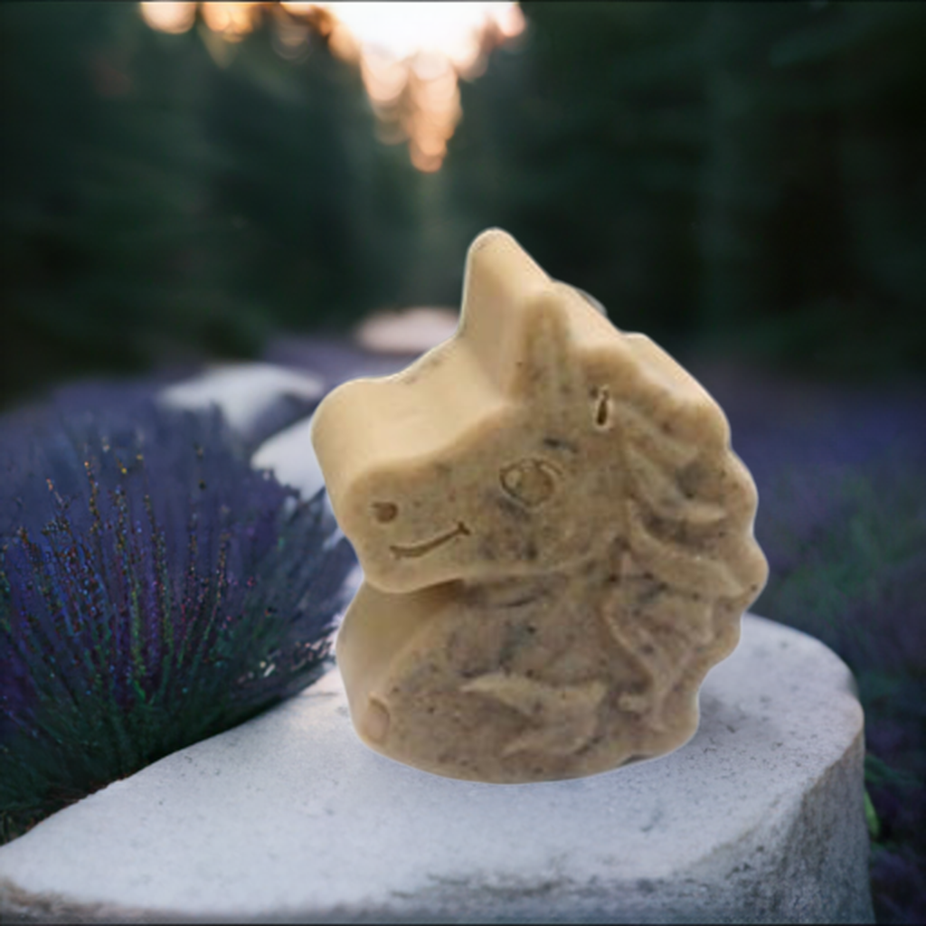 a soap bar sitting on top of a rock