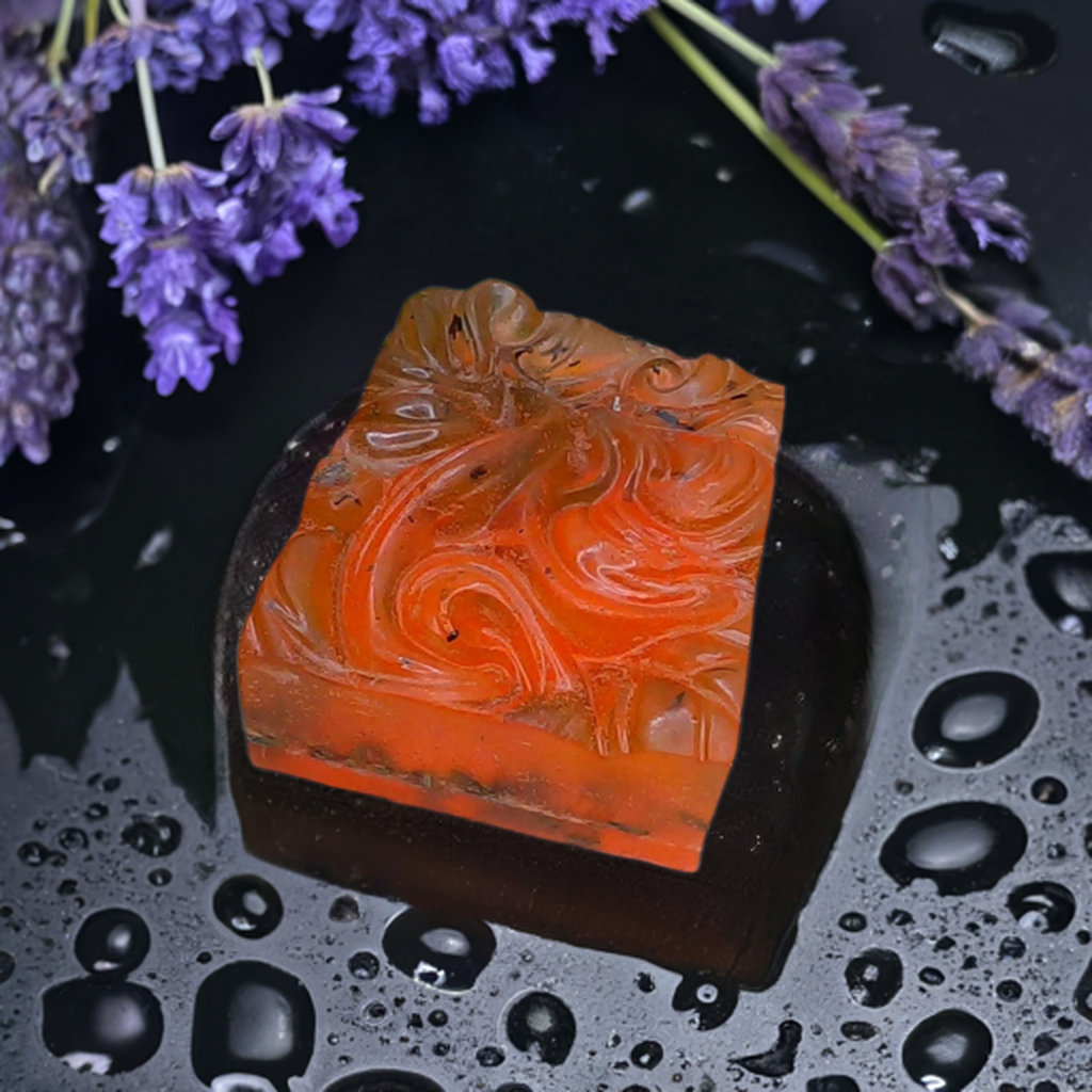 a piece of soap sitting on top of a table