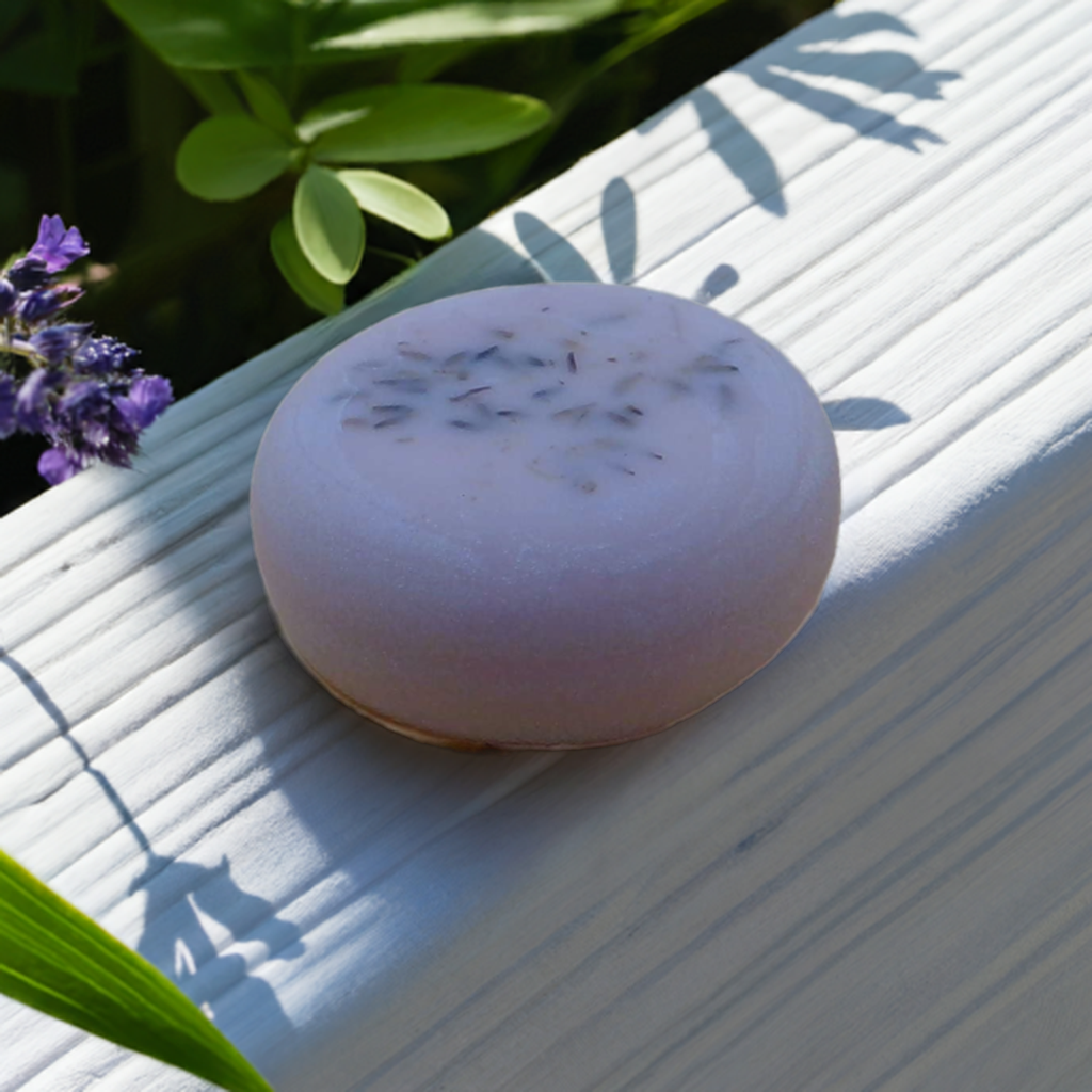 a close up of a soap on a table