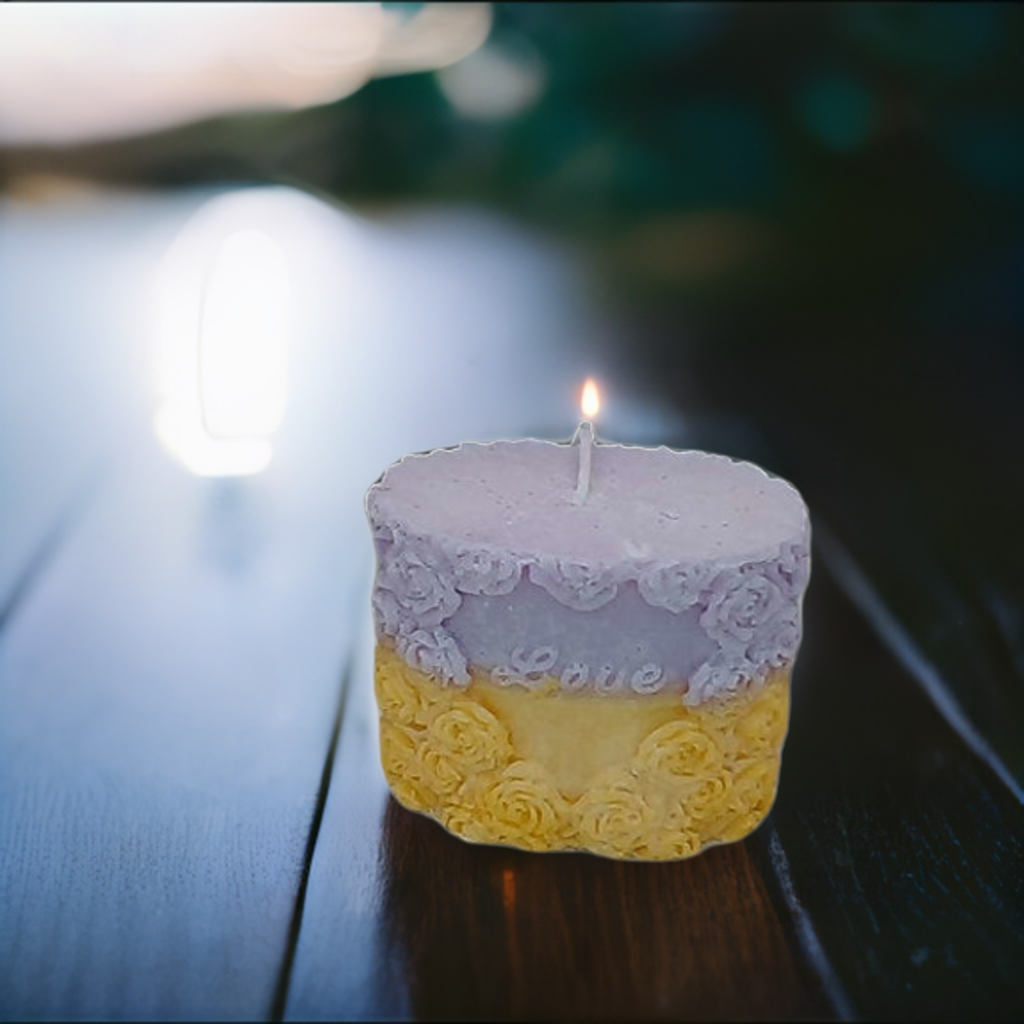 a candle that is sitting on a table