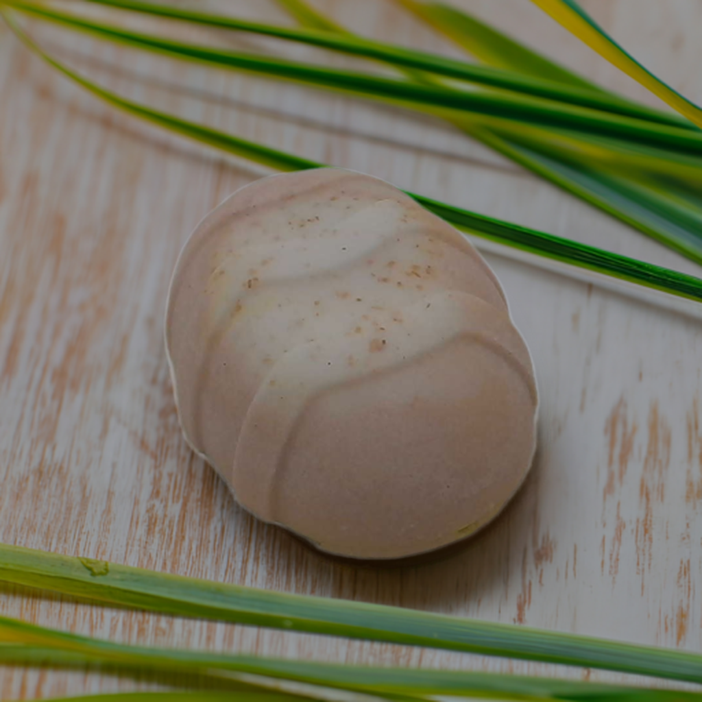 a close up of a piece of food on a table