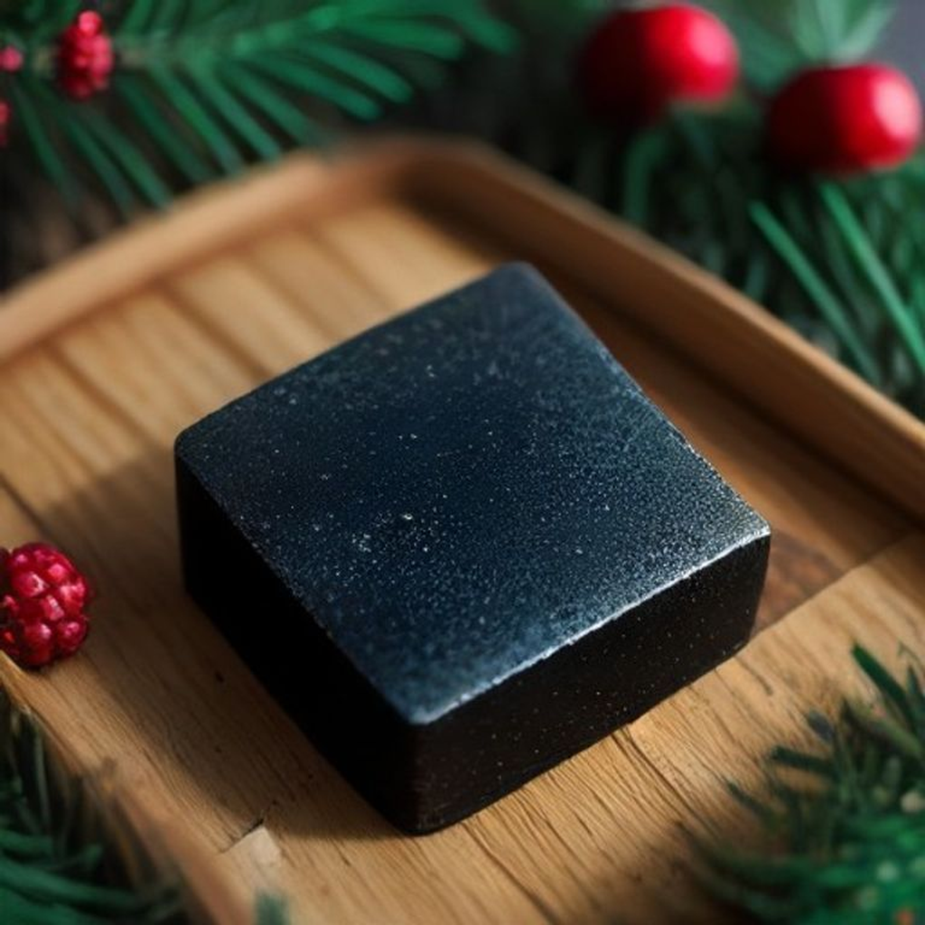All I Want For Christmas Bamboo Charcoal Soap — handmade soap by Ohio Valley Soap, Parkersburg WV