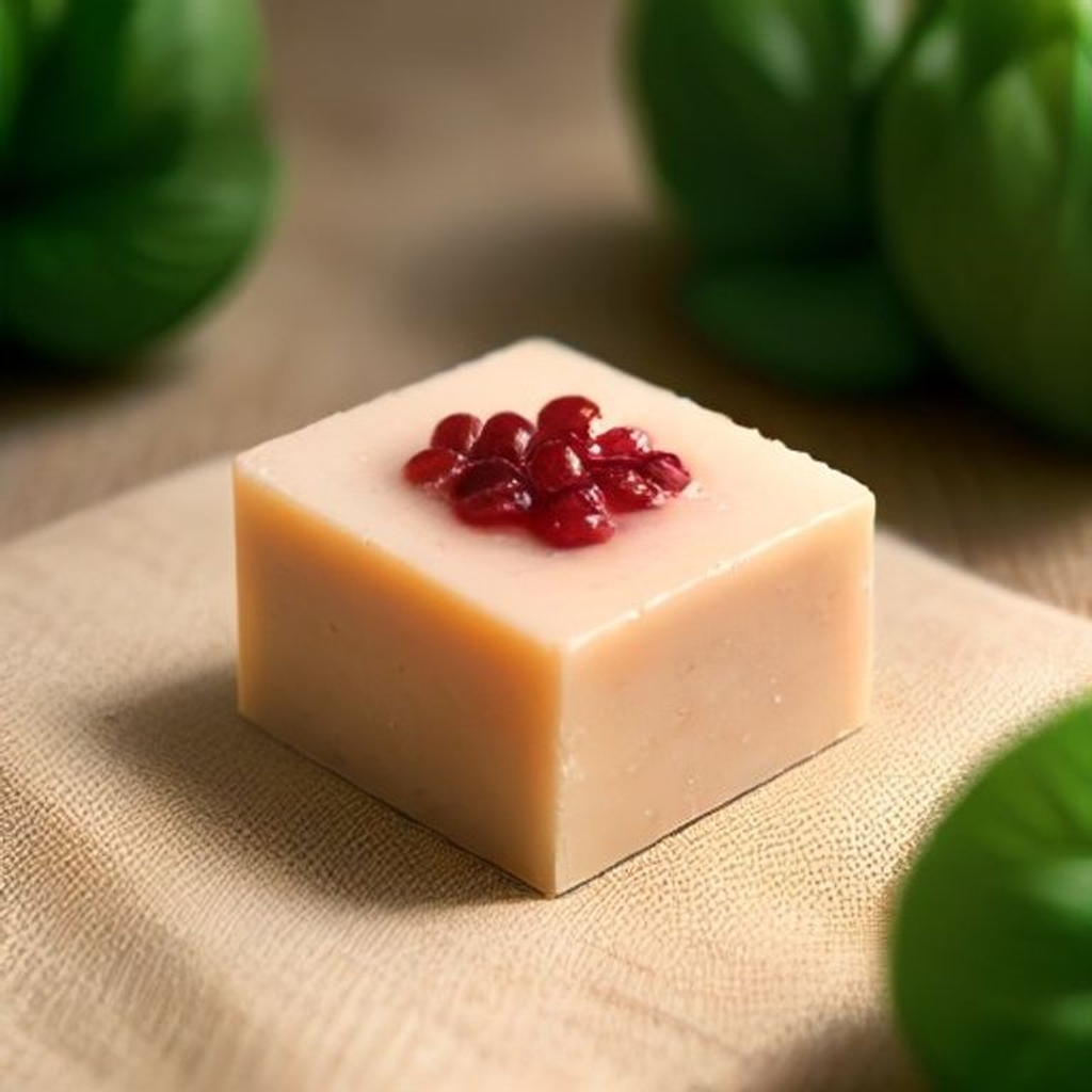Cranberry Basil Oatmeal Bamboo Soap — handmade soap by Ohio Valley Soap, Parkersburg WV